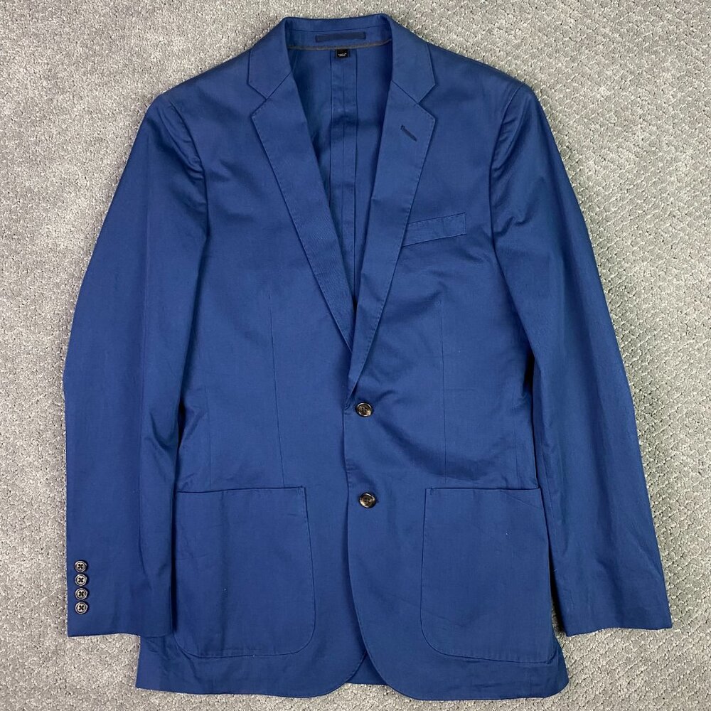 NWT J.CREW Ludlow Cotton Blazer Sport Coat Men's 36R Larusmiani Blue